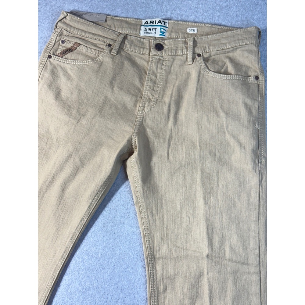 Ariat M7 Slim Fit Straight Leg Jeans Mens 38x32 Tan M-Series Stretch Denim